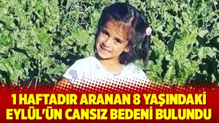 1 haftadır aranan 8 yaşındaki Eylül’ün cansız bedeni bulundu