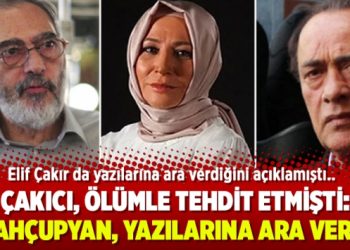 Çakıcı, ölümle tehdit etmişti; Mahçupyan, yazılarına ara verdi