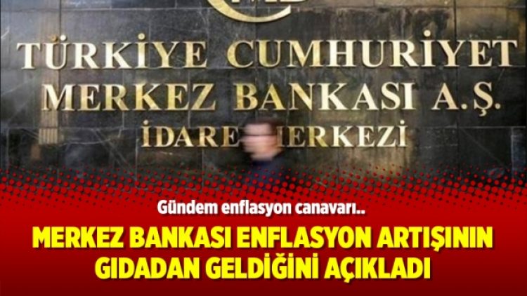 Merkez Bankası enflasyon artışının gıdadan geldiğini açıkladı