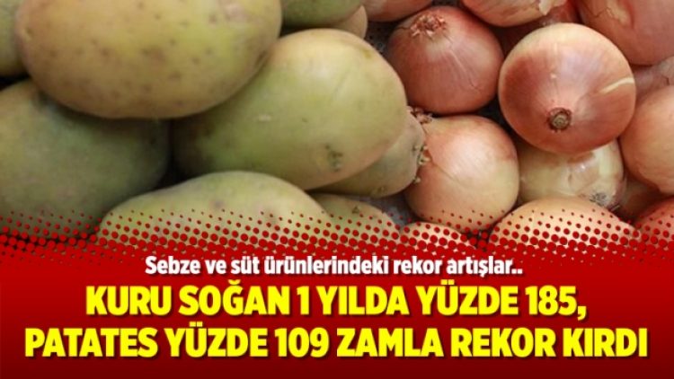 Kuru soğan 1 yılda yüzde 185, patates yüzde 109 zamla rekor kırdı