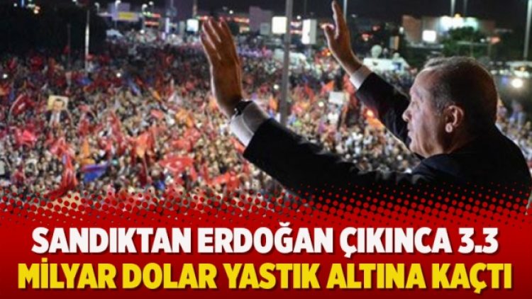 Sandıktan Erdoğan çıkınca 3.3 milyar dolar yastık altına kaçtı
