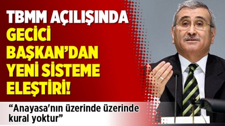 TBMM açılışında yeni sisteme eleştiri
