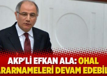 AKP’li Efkan Ala: OHAL kararnameleri devam edebilir