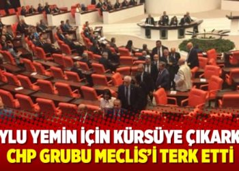 Soylu yemin için kürsüye çıkarken CHP grubu Meclis’i terk etti