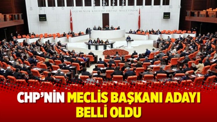 CHP’nin Meclis Başkanı adayı belli oldu