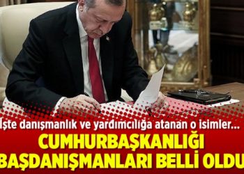 Cumhurbaşkanlığı başdanışmanları belli oldu