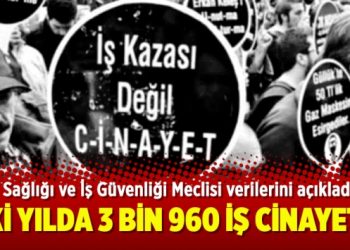 İki yılda 3 bin 960 iş cinayeti