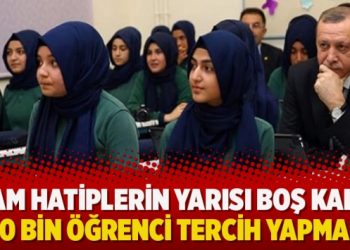 İmam hatiplerin yarısı boş kaldı: 200 bin öğrenci tercih yapmadı!