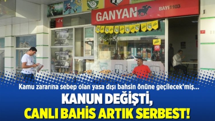 Kanun değişti, canlı bahis artık serbest