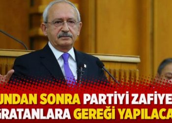 ‘Bundan sonra partiyi zafiyete uğratanlara gereği yapılacak’