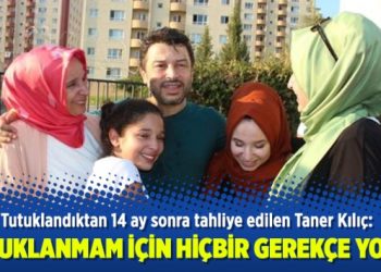 Taner Kılıç: Tutuklanmam için hiçbir gerekçe yoktu