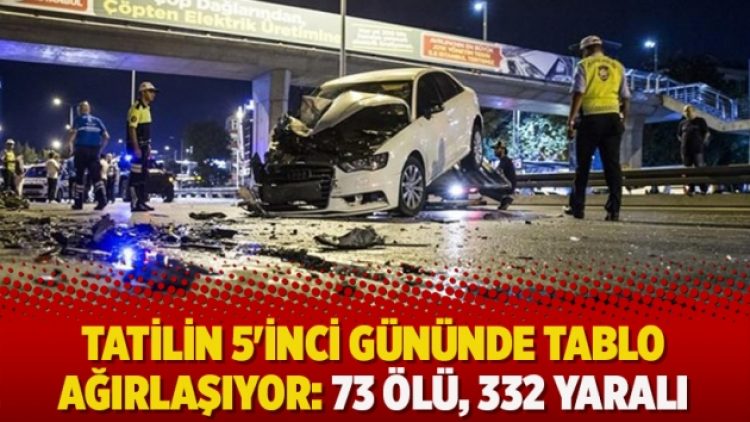 Tatilin 5’inci gününde tablo ağırlaşıyor: 73 ölü, 332 yaralı