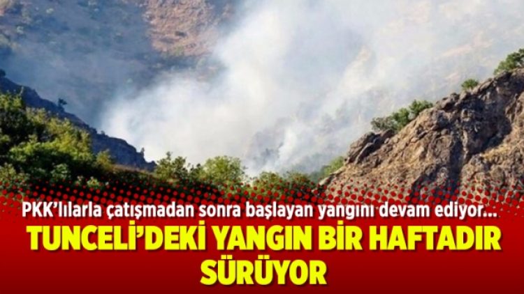 Tunceli’deki yangın bir haftadır sürüyor