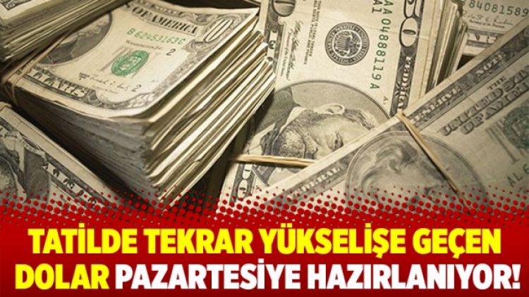 Tatilde tekrar yükselişe geçen dolar pazartesiye hazırlanıyor