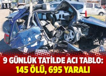 9 günlük tatilde acı tablo: 145 ölü, 695 yaralı