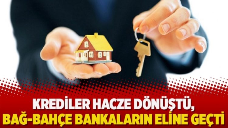 Krediler hacze dönüştü, bağ-bahçe bankaların eline geçti