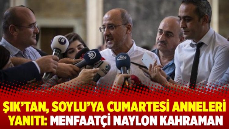 Şık’tan, Soylu’ya Cumartesi Anneleri yanıtı: Menfaatçi naylon kahraman