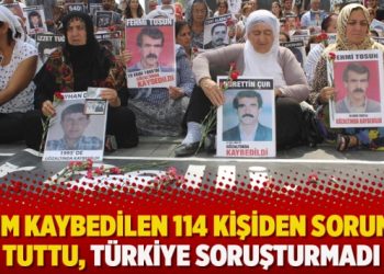 AİHM kaybedilen 114 kişiden sorumlu tuttu, Türkiye soruşturmadı