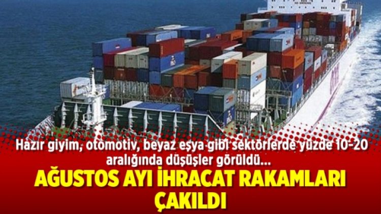 Ağustos ayı ihracat rakamları çakıldı