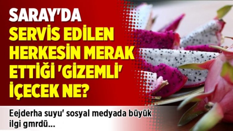 Cumhurbaşkanlığı Sarayı’nda servis edilen ‘gizemli’ içecek ne?