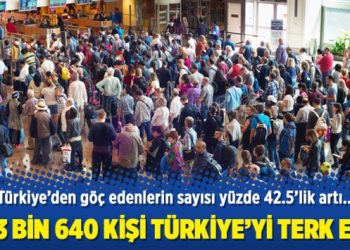 253 bin 640 kişi Türkiye’yi terk etti