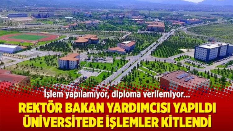 Rektör bakan yardımcısı yapıldı, üniversitede işlemler kitlendi