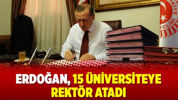 Erdoğan, 15 üniversiteye rektör atadı