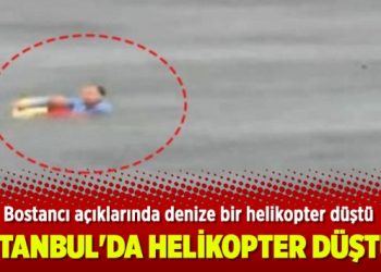 İstanbul’da helikopter düştü!