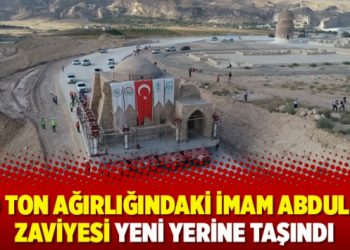 800 ton ağırlığındaki İmam Abdullah Zaviyesi yeni yerine taşındı