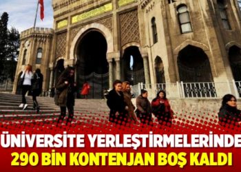 Üniversite yerleştirmelerinde 290 bin kontenjan boş kaldı