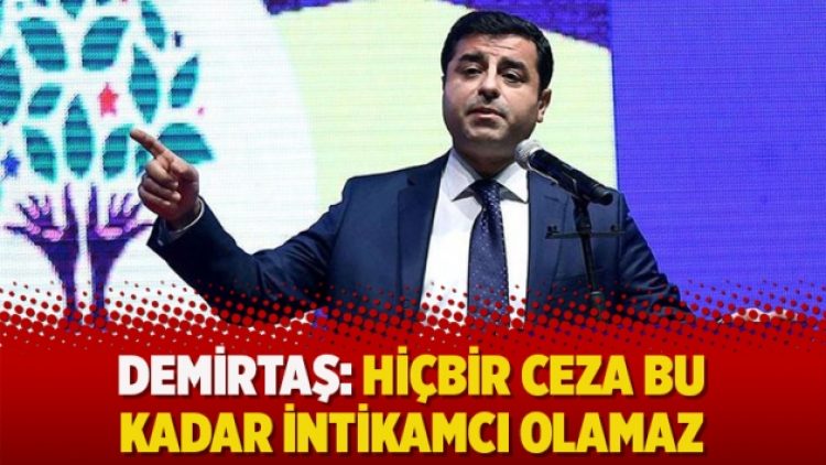 Demirtaş: Hiçbir ceza bu kadar intikamcı olamaz