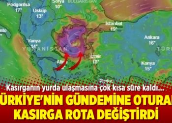 Kasırga rota değiştirdi