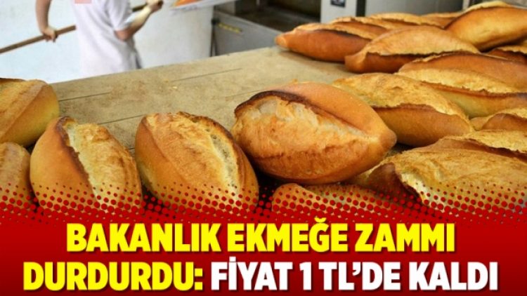 Bakanlık ekmeğe zammı durdurdu: Fiyat 1 TL’de kaldı
