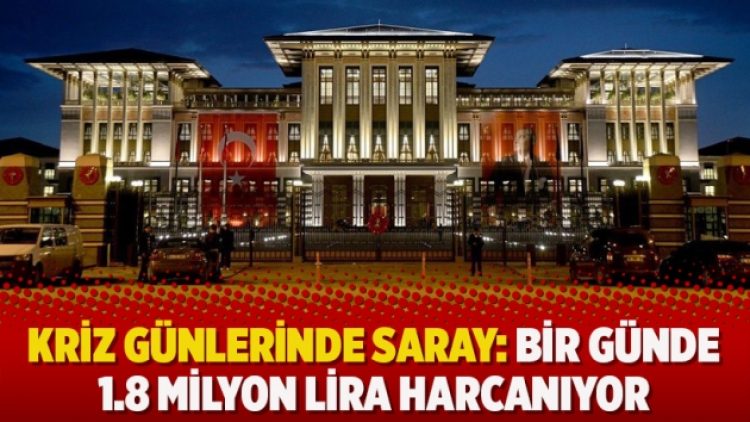 Kriz günlerinde Saray: Bir günde 1.8 milyon lira harcanıyor