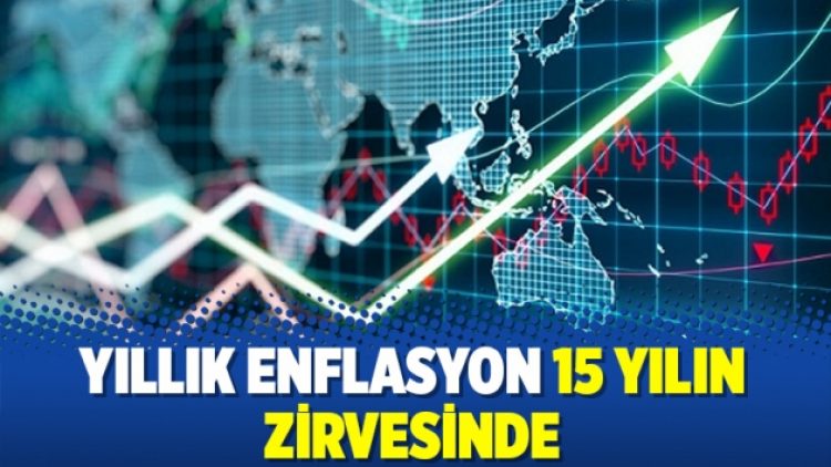 Yıllık enflasyon 15 yılın zirvesinde
