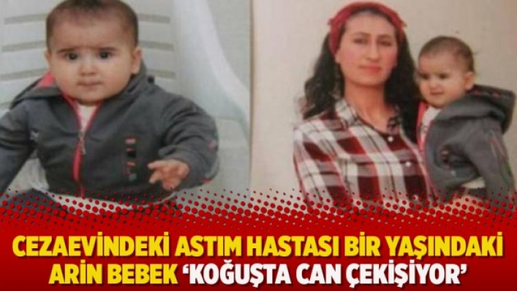 Cezaevindeki astım hastası bir yaşındaki Arin bebek ‘Koğuşta can çekişiyor’