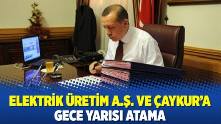 Elektrik Üretim A.Ş. ve ÇAYKUR’a gece yarısı atama