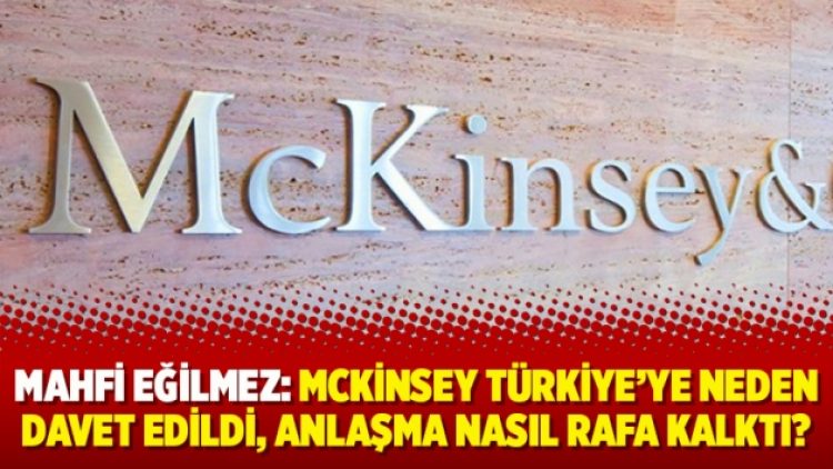 Mahfi Eğilmez: McKinsey Türkiye’ye neden davet edildi, anlaşma nasıl rafa kalktı?