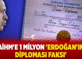 AİHM’e 1 milyon ‘Erdoğan’ın diploması faksı’