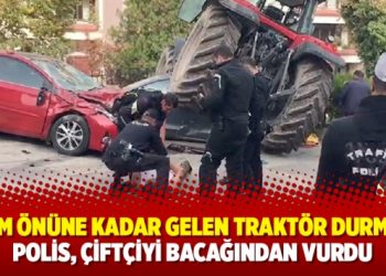 TBMM önüne kadar gelen traktör durmadı: Polis, çiftçiyi bacağından vurdu