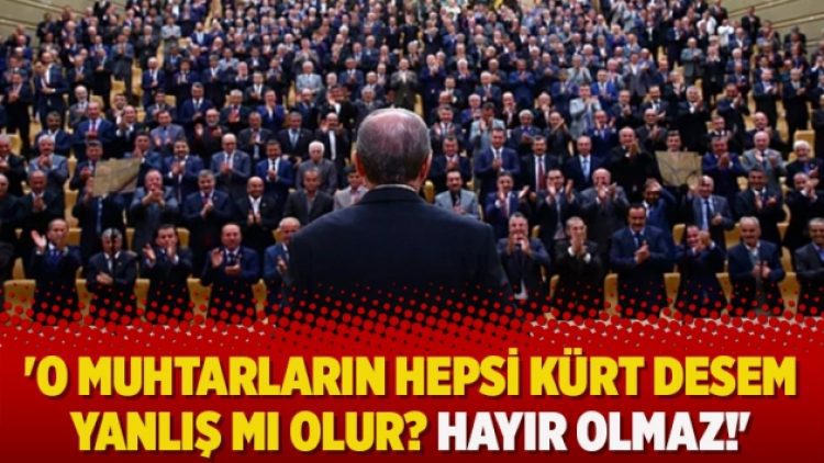 ‘O muhtarların hepsi Kürt desem yanlış mı olur? Hayır olmaz!’