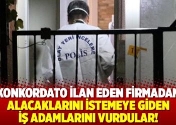 Konkordato ilan eden firmadan alacaklarını istemeye giden iş adamlarını vurdular