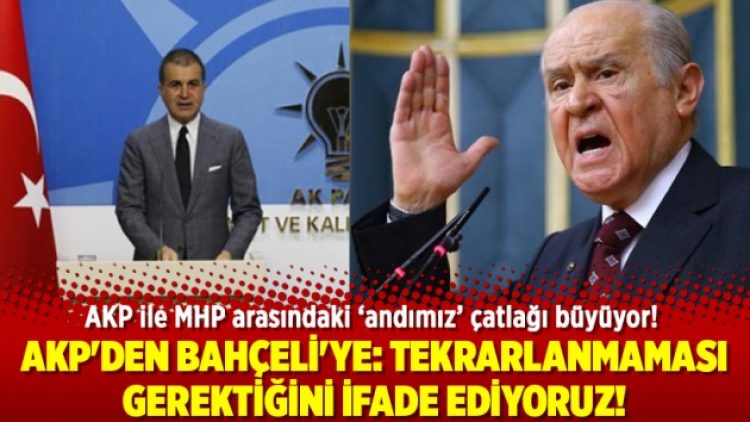 AKP ile MHP arasında andımız çatlağı büyüyor