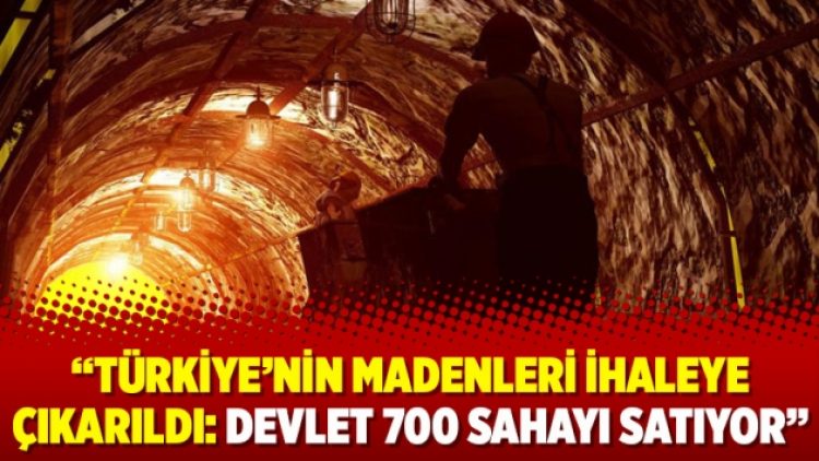 Türkiye’nin madenleri ihaleye çıkarıldı: Devlet 700 sahayı satıyor
