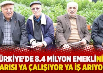 Türkiye’de 8.4 milyon emeklinin yarısı ya çalışıyor ya iş arıyor