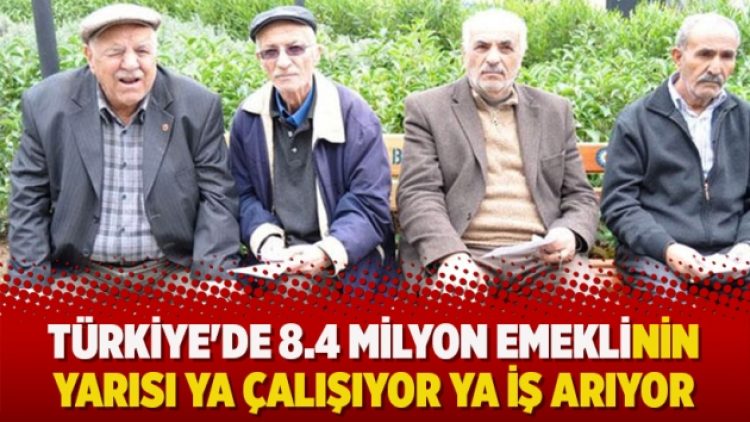 Türkiye’de 8.4 milyon emeklinin yarısı ya çalışıyor ya iş arıyor