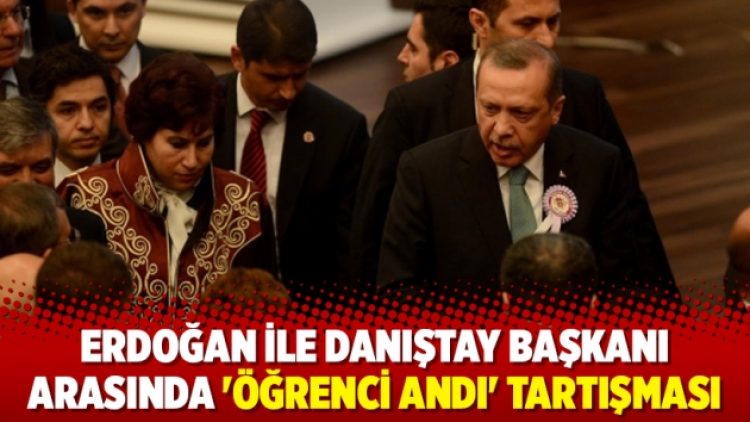 Erdoğan ile Danıştay Başkanı arasında ‘öğrenci andı’ tartışması