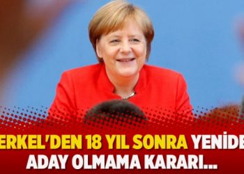 Merkel’den 18 yıl sonra yeniden aday olmama kararı…