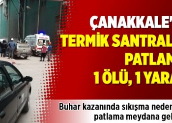 Çan’da termik santralde patlama: 1 ölü, 1 yaralı