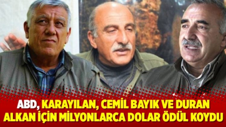 ABD, Murat Karayılan, Cemil Bayık ve Duran Kalkan için milyonlarca dolar ödül koydu